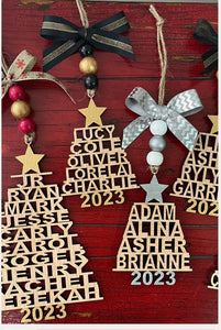 Wooden Name Christmas Tree