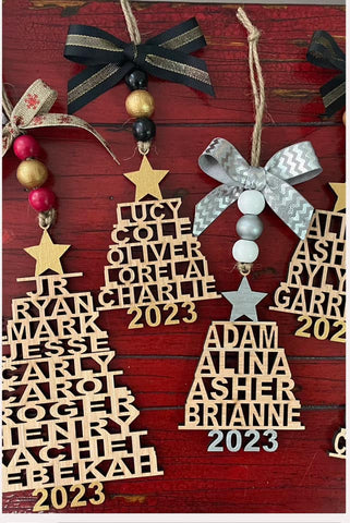 Wooden Name Christmas Tree