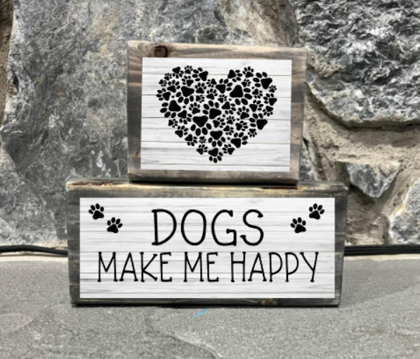 Dogs Make Me Happy Block Set