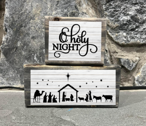 Oh Holy Night Nativity Block Set